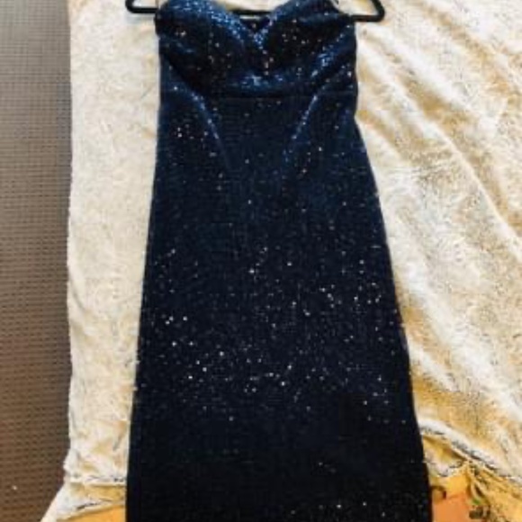 Is this love sequin maxi dress - navy - Picture 3 of 5